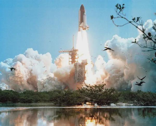 Space Shuttle Columbia's STS-4 mission launched from Kennedy Space Center on June 27, 1982