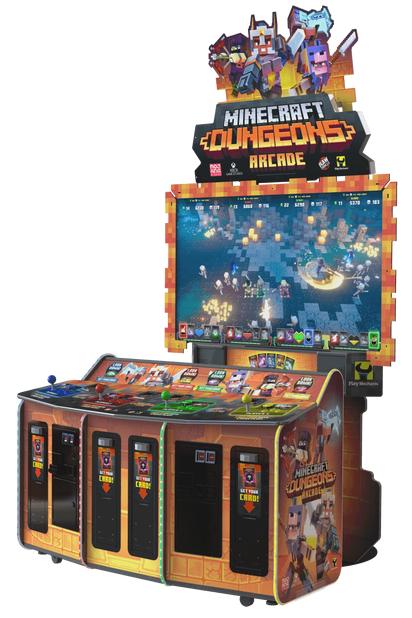 The Mincraft Dungeons Arcade machine.